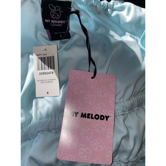 Sanrio My Melody Strappy Back Dress Size 4 or 4X Blue Midi Cosplay Bunny NWT - Picture 8 of 9